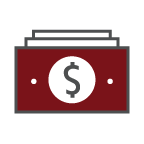 Card Free Cash Icon - Red Cash